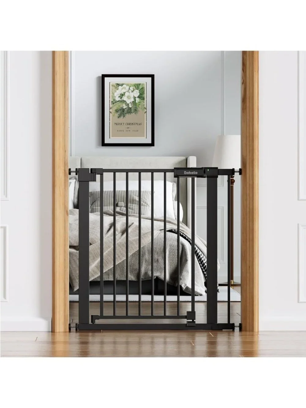 Adjustable Baby Gate for Stairs & Doorways - No Drill, Auto Close, Heavy Duty